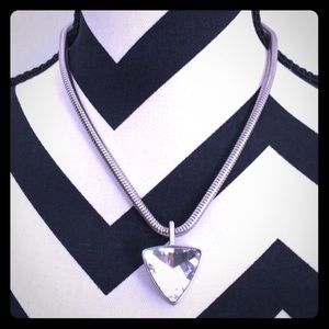 Trillion Shaped Faux Diamond Necklace